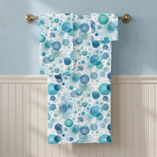 Moderne blauwe bubbelbad handdoekenset bad handdoek