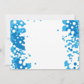 Moderne Blauwe Bubbels Eerste Verjaardag Kaart (Achterkant)