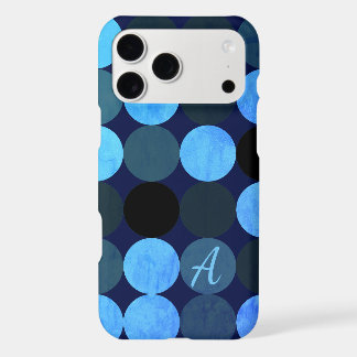 Moderne Blauwe Cirkels & Monogram