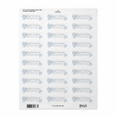 Moderne Blauwe Daisy Bloemen Retouradres Label (Full Sheet)