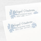 Moderne Blauwe Daisy Bloemen Retouradres Label