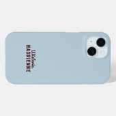 Moderne Blauwe Donkerrode Sportieve Monogramnaam Case-Mate iPhone Case (Achterkant (horizontaal))