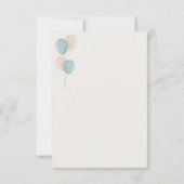 Moderne blauwe doop met aangepaste foto bedankkaart (Achterkant)