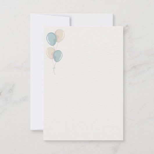 Moderne blauwe doop met aangepaste foto bedankkaart (Achterkant)