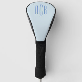 Moderne Blauwe Driedelige Monogram Golfheadcover