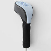 Moderne Blauwe Driedelige Monogram Golfheadcover (Schuin)