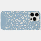 Moderne Blauwe Elegante Aangepaste Luipaard Vlekke Case-Mate iPhone Case (Achterkant (horizontaal))