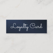 Moderne blauwe elegante schoonheidssalon klantenkaartje (Voorkant)