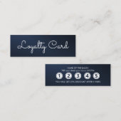 Moderne blauwe elegante schoonheidssalon klantenkaartje (Voorkant / Achterkant)