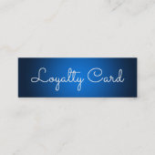 Moderne blauwe elegante schoonheidssalon klantenkaartje (Voorkant)