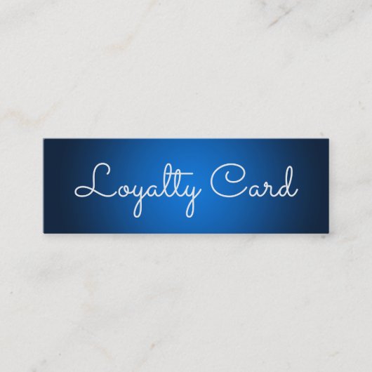 Moderne blauwe elegante schoonheidssalon klantenkaartje (Voorkant)