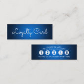 Moderne blauwe elegante schoonheidssalon klantenkaartje (Voorkant / Achterkant)