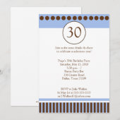 Moderne blauwe en bruine uitnodiging voor 5 dagen  (Voorkant / Achterkant)