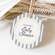 Moderne blauwe en gele handgetekende babyshower