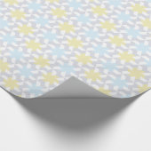 Moderne Blauwe en Gele Pindwheel Tessellation Cadeaupapier (Hoek)
