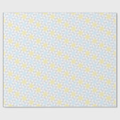 Moderne Blauwe en Gele Pindwheel Tessellation Cadeaupapier (Vlak)