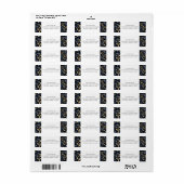 Moderne blauwe en gouden kerstbladeren etiket (Full Sheet)