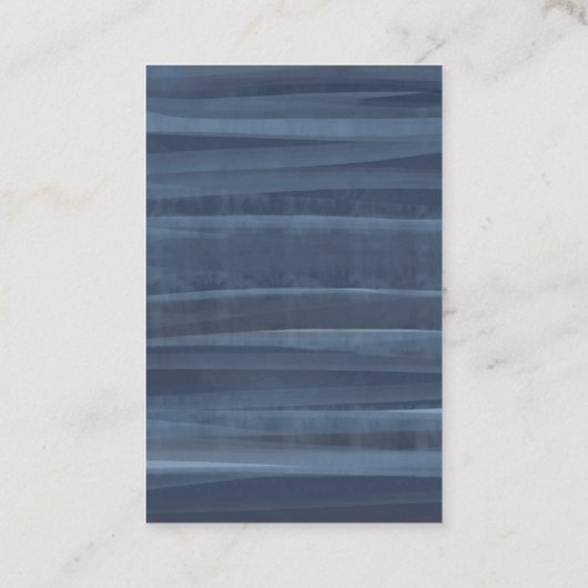 Moderne blauwe en gouden waterverf visitekaartje (Achterkant)