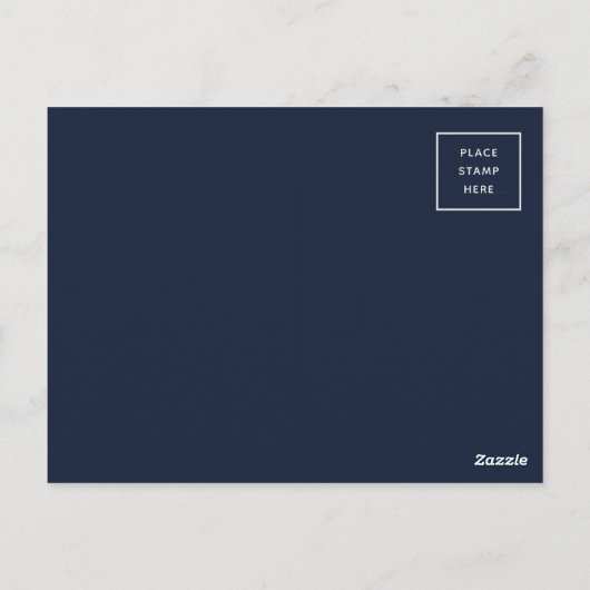 Moderne blauwe en goudkoorts tot nieuwjaarsfoto briefkaart (Achterkant)