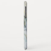 Moderne blauwe en grijze gemarmerde textuur Case-Mate iPhone case (Achterkant/links)