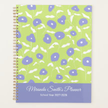 Moderne blauwe en groene gepersonaliseerde planner