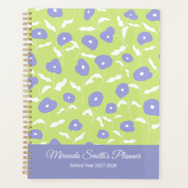 Moderne blauwe en groene gepersonaliseerde planner