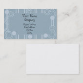 Moderne blauwe en lichte blauwe cirkels & strips visitekaartje (Voorkant / Achterkant)