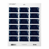 Moderne blauwe en marmerige marmer etiket (Full Sheet)