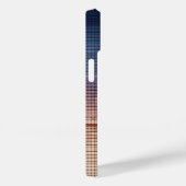 Moderne Blauwe en Oranje Pixel Mozaïek Gradiënt Zo Case-Mate iPhone Case (Achterkant / Rechts)