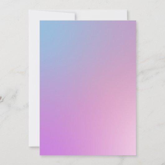 Moderne blauwe en Paarse gradiënt gradiënt Partij Kaart (Achterkant)