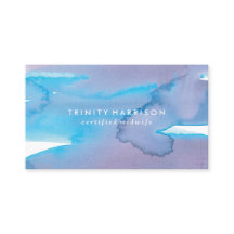 Moderne blauwe en Paarse Waterverf