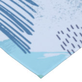 Moderne blauwe en roze lijnen en spiralen tafelkleed (Gekanteld)