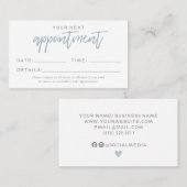 Moderne blauwe en witte Benoemkaart Visitekaartje (Voorkant / Achterkant)