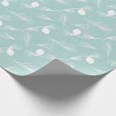  moderne blauwe en witte feestwijn cadeaupapier (Hoek)