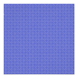 Moderne Blauwe en Witte Geometrische Diamant Patro Perfect Poster