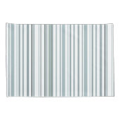 Moderne Blauwe en Witte Kuststrepen Kussensloop (Achterkant-Rechts)