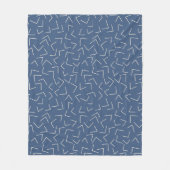 Moderne Blauwe en Witte Pijlen Fleece Deken (Voorkant)