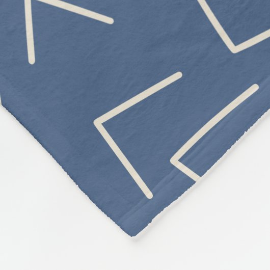 Moderne Blauwe en Witte Pijlen Fleece Deken (Hoek)