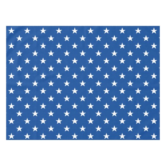 Moderne blauwe en witte sterren grafisch patroon l tafelkleed (Voorkant (Horizontaal))