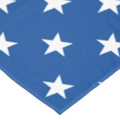 Moderne blauwe en witte sterren grafisch patroon l tafelkleed (Gekanteld)