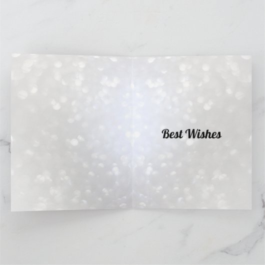 Moderne blauwe en zwarte masculine 50e verjaardag kaart (Binnen)