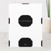 Moderne blauwe en zwarte masculine 50e verjaardag kaart (Achterkant)