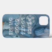 Moderne blauwe esthetische telefoonhoes Case-Mate iPhone case (Achterkant (horizontaal))
