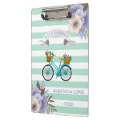 Moderne blauwe fiets klembord (Links)