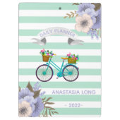 Moderne blauwe fiets klembord (Achterkant)