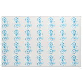 Moderne blauwe  fiets stof (Fat Quarter)