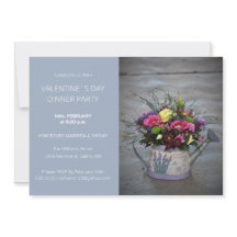 Moderne Blauwe Foto Diner Party Script Foto