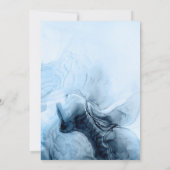 Moderne Blauwe Foto Flat Save The Date Kaart (Achterkant)