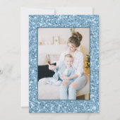 Moderne blauwe foto Moederdag Holiday Kaart (Voorkant)