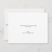 Moderne Blauwe Fotocollage Baby Shower Bedankkaart (Achterkant)